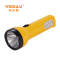wholesale portable solar power rechargeable led flashlight with strong battery